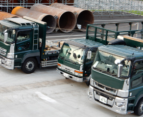 保有車両による資機材の運搬